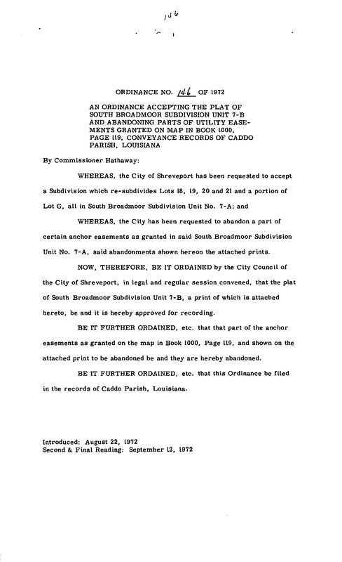 Ordinance 146 - 1972
