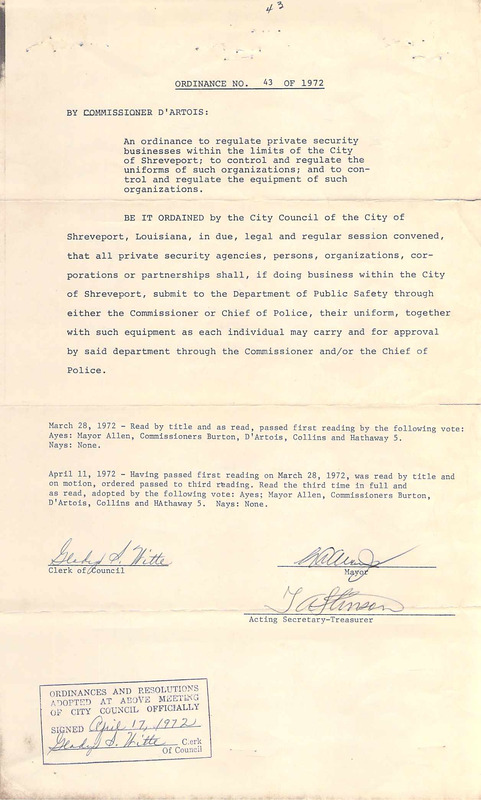 Ordinance 43 - 1972