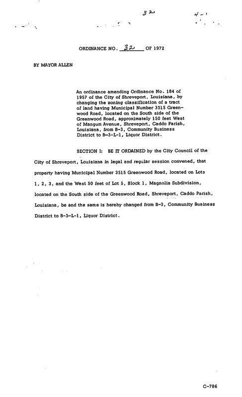 Ordinance 32 - 1972