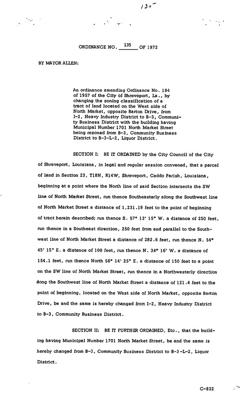 Ordinance 135 - 1972