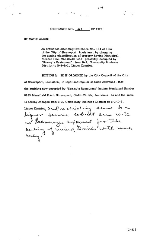 Ordinance 114 - 1972