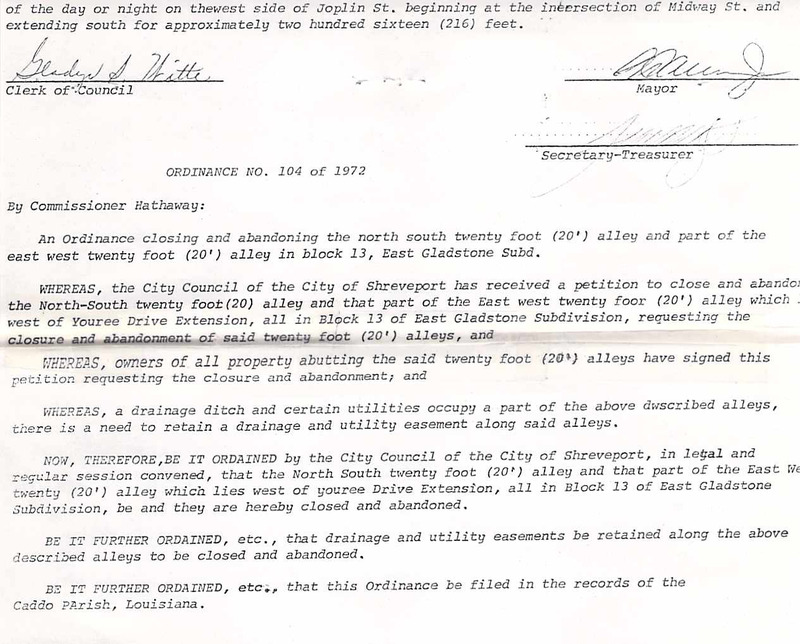 Ordinance 104 - 1972