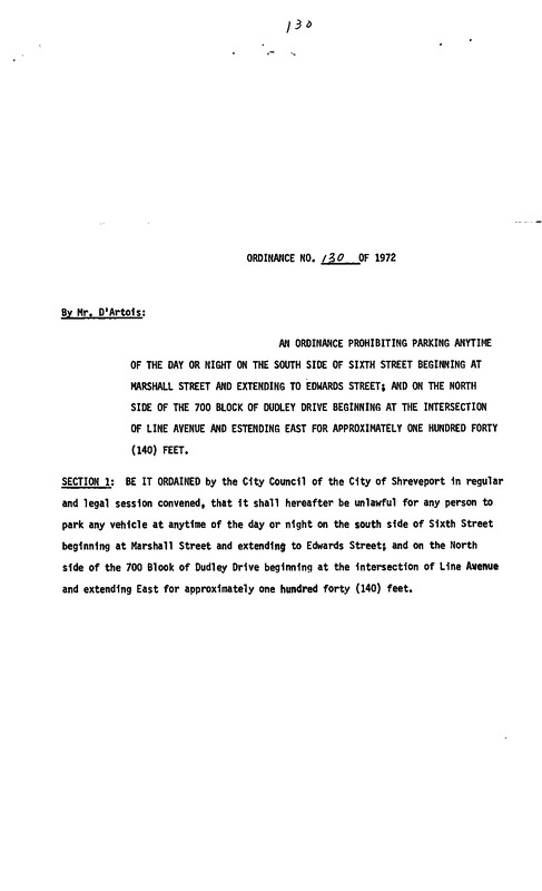 Ordinance 130 - 1972