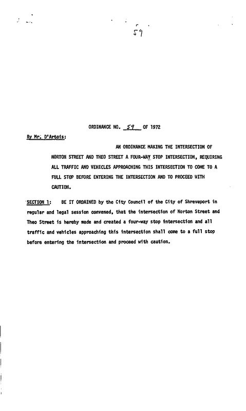 Ordinance 59 - 1972