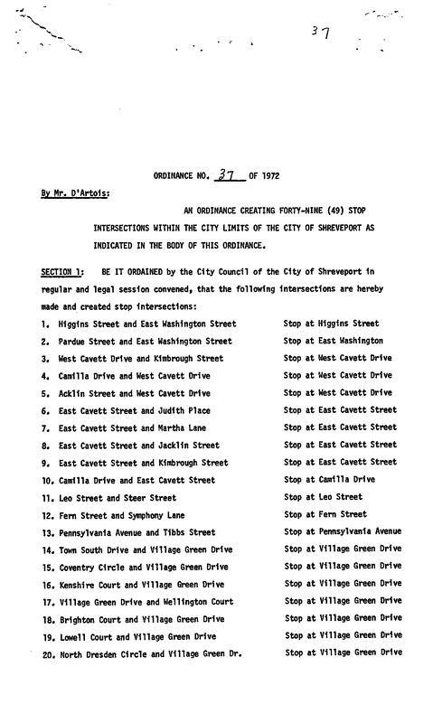 Ordinance 37 - 1972