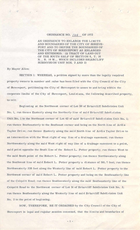 Ordinance 124- 1972