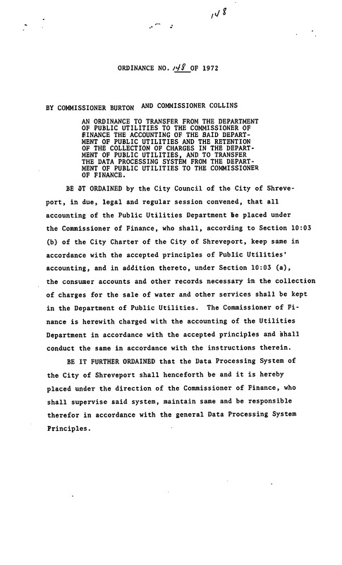 Ordinance 148 - 1972