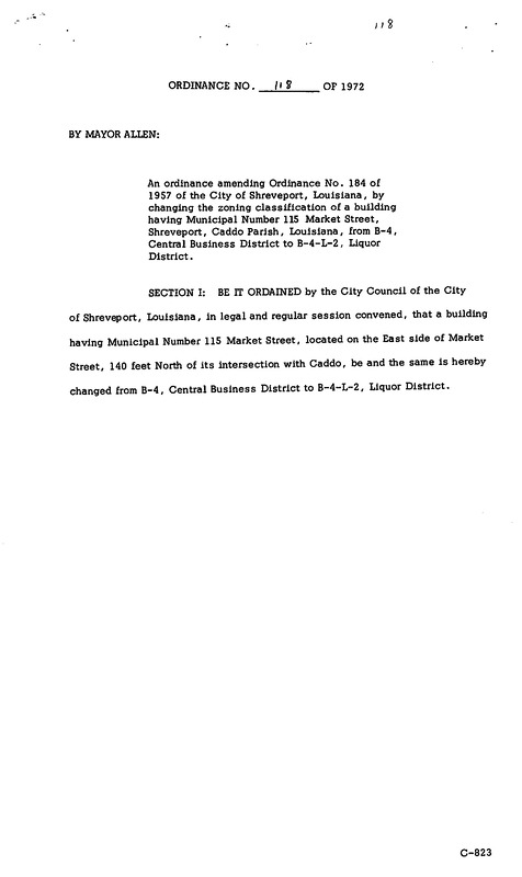 Ordinance 118 - 1972