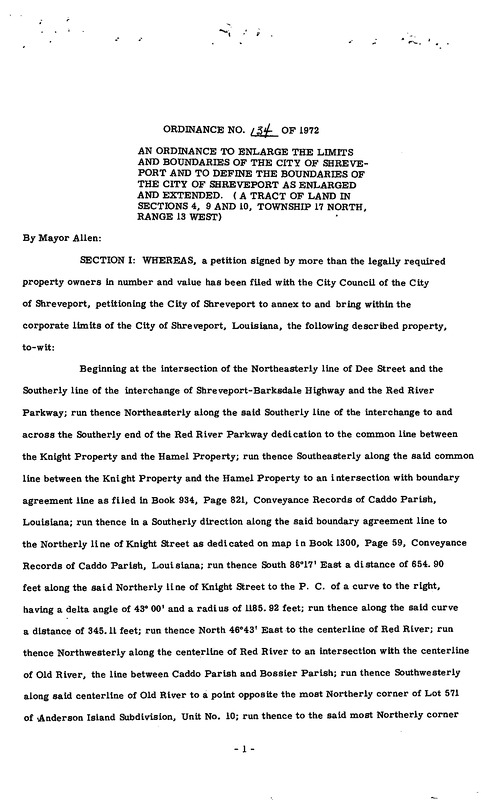 Ordinance 134 - 1972