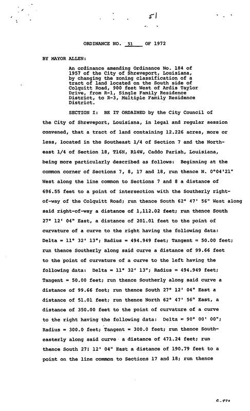 Ordinance 51 - 1972