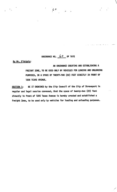 Ordinance 60 - 1972