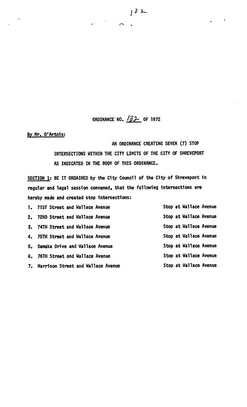 Ordinance 132 - 1972