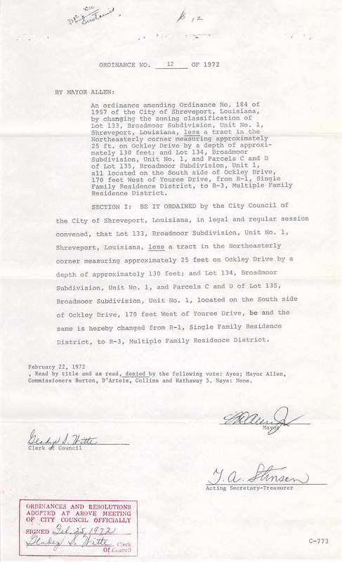 Ordinance 12 - 1972