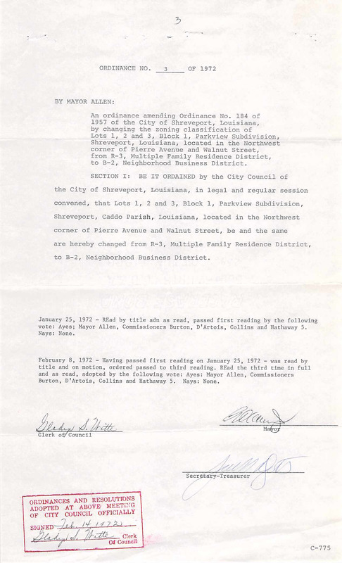 Ordinance 03 - 1972