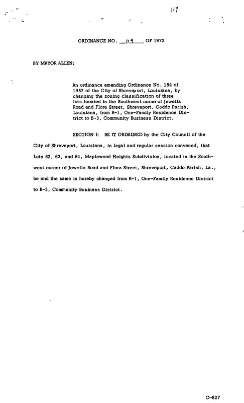Ordinance 119 - 1972