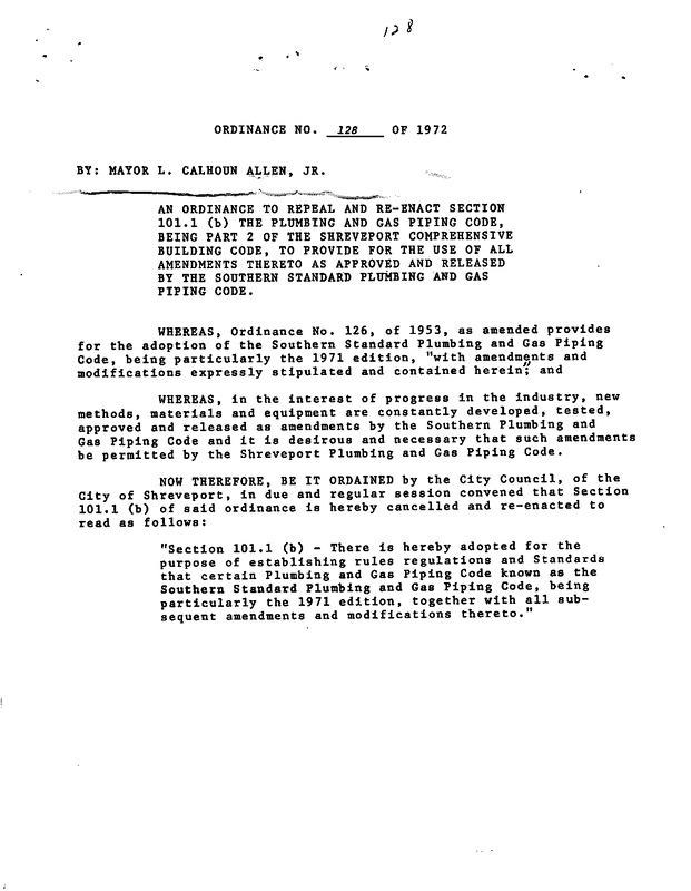 Ordinance 128 - 1972