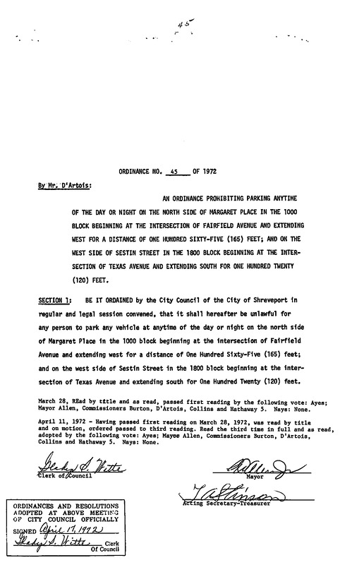 Ordinance 45 - 1972