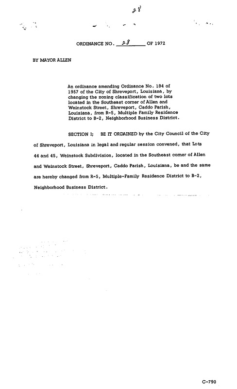 Ordinance 28 - 1972