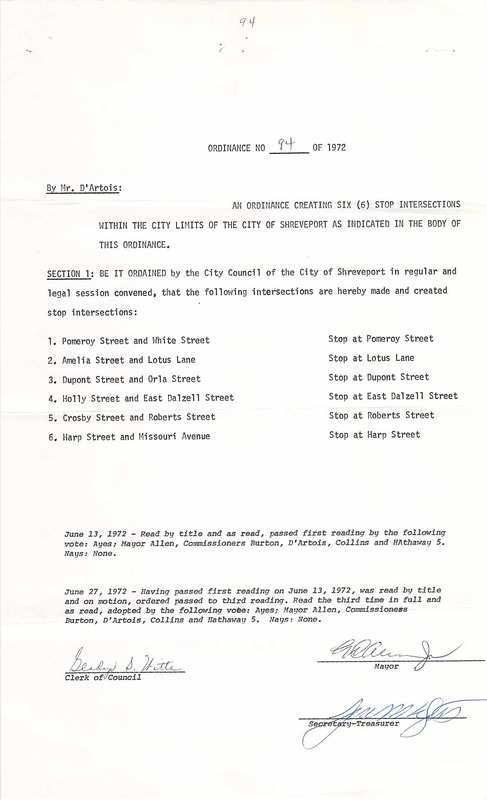 Ordinance 94 - 1972