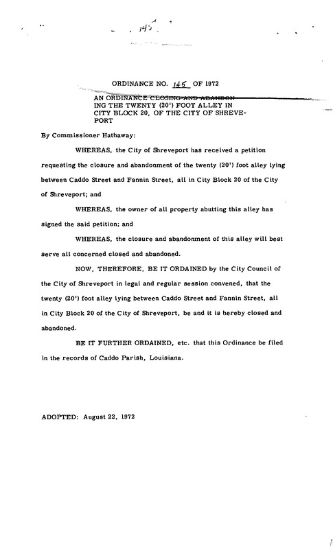 Ordinance 145 - 1972