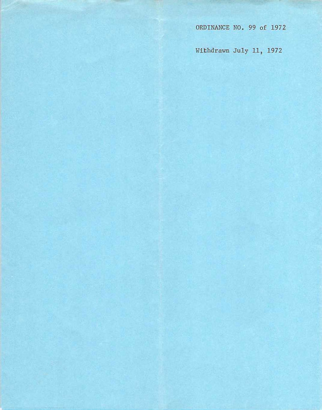 Ordinance 99 - 1972