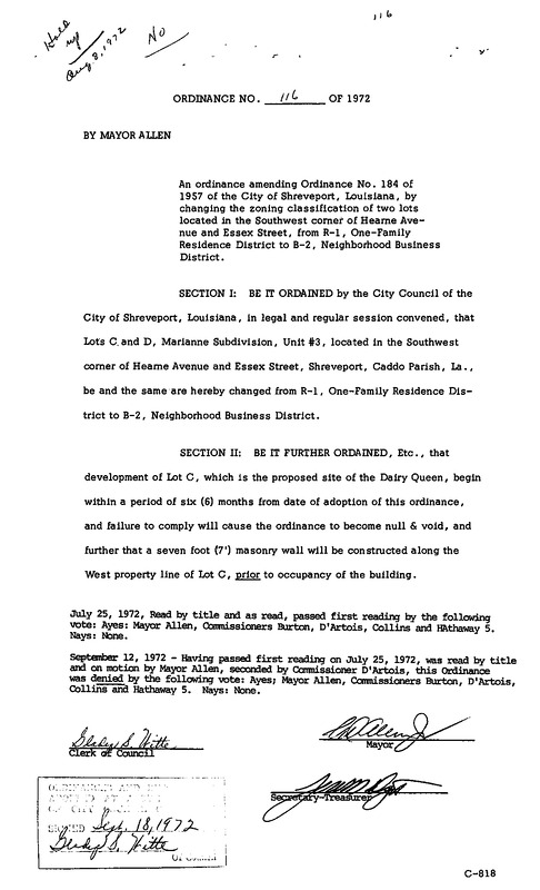 Ordinance 116 - 1972
