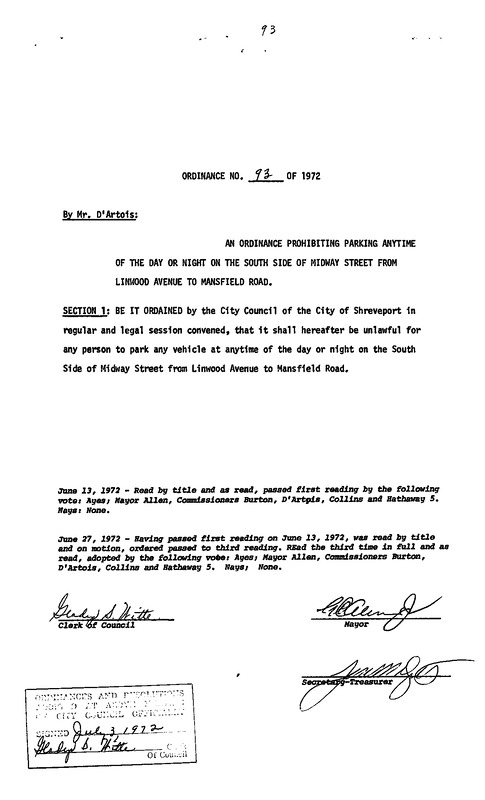 Ordinance 93 - 1972