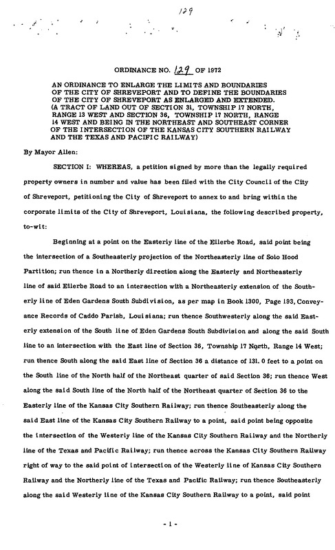 Ordinance 129 - 1972