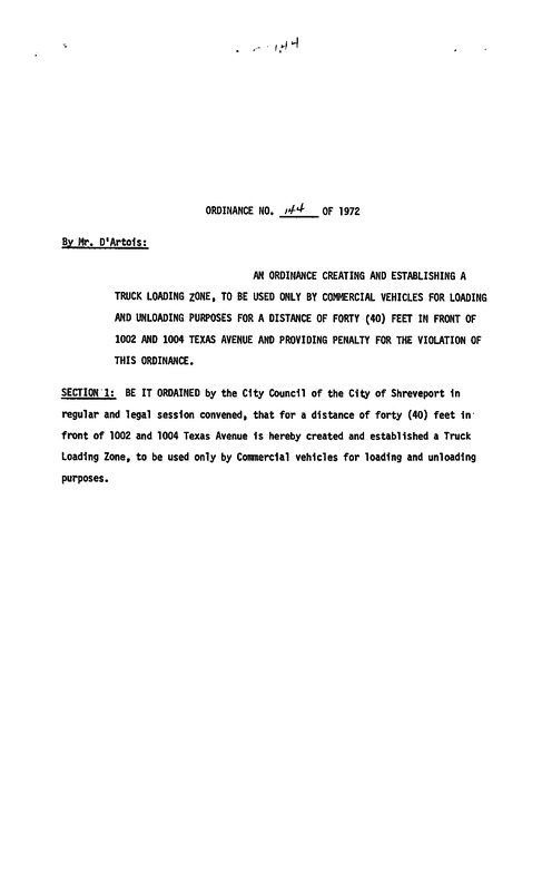 Ordinance 144 - 1972