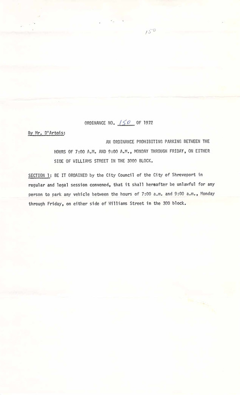 Ordinance 150 - 1972