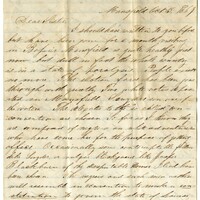 Letter,  Mollie Thatcher, Moss Hill, La., to  Mrs. J. D. Wemple Page 1